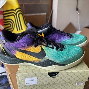 NIKE ZOOM KOBE VIII 8 SYSTEM EASTER FIBERGLASS PURPLE PROTRO MVP 555035-302 11.5